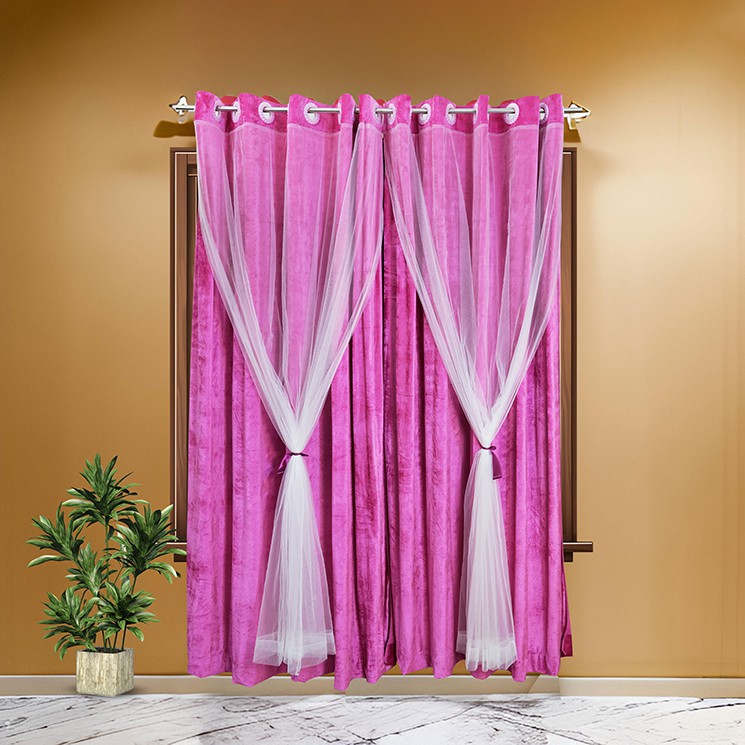 Korean Velvet Curtain_pink